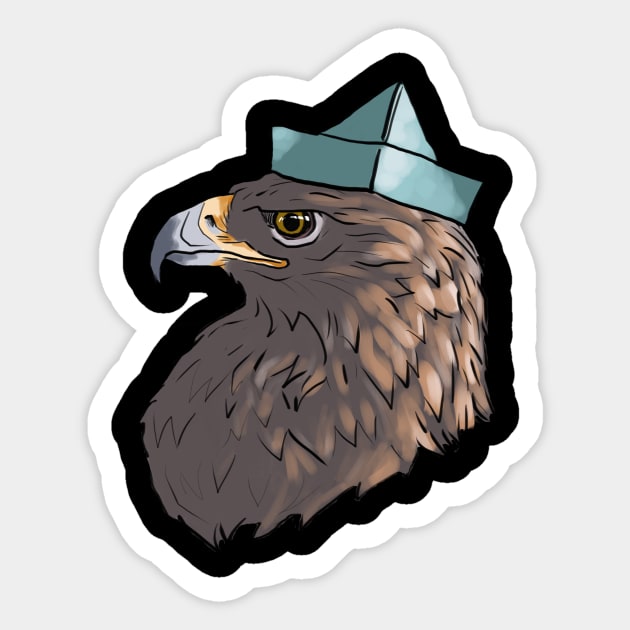 Paper Hat Eagle Sticker by dakeos